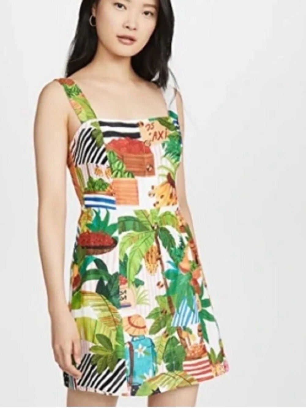 FARM Rio Tropical Fair linen mini dress Size L